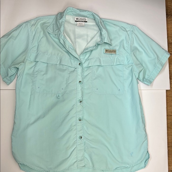 Columbia Tops - Columbia Women's PFG Bahama™ II Short Sleeve‎ Shirt Light Teal Shirt size medium